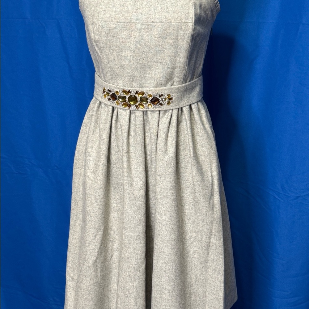 Banana Republic Gray Sleeveless A-Line Midi Dress